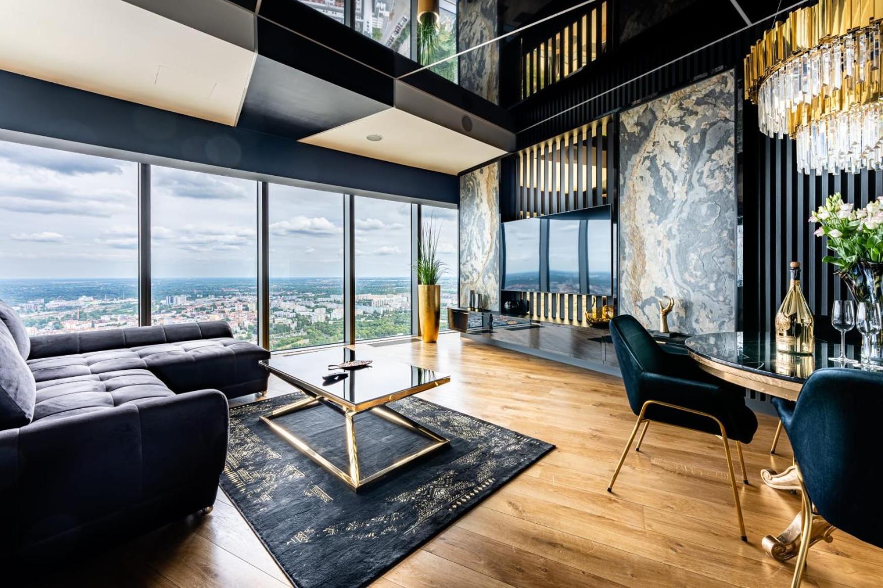 Apartamenty Sky Tower Z Jakuzzi Przy Oknie Wrocław Extérieur photo